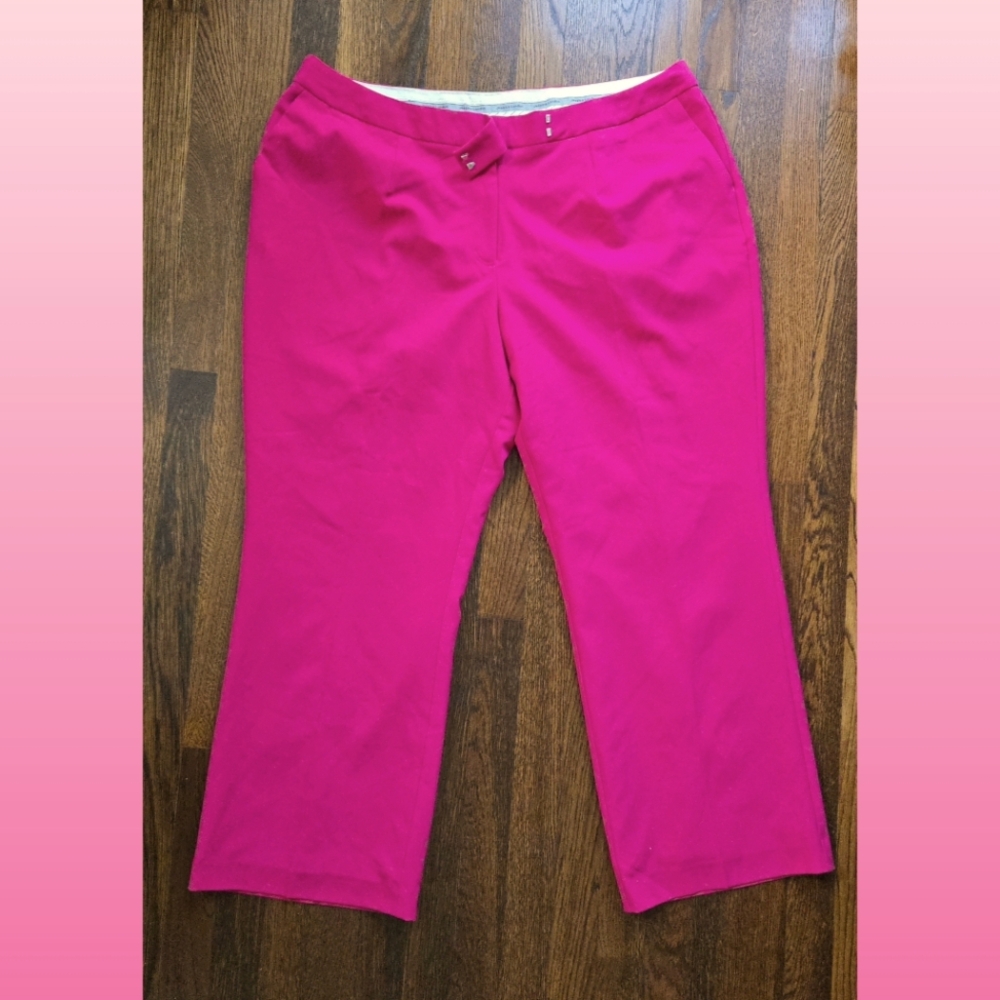 Fuchsia Dress Pants Washable Fully Lined‎ Vintage Jessica London Size 18P